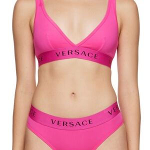 Versace hot pink logo bralette brand new with tags size 2